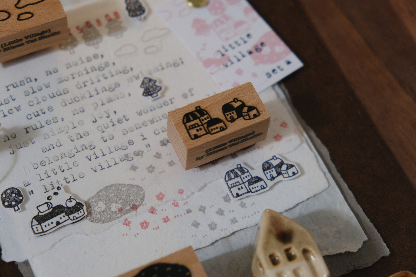 Eileen Tai Rubber Stamp Set - Little Village, Set A