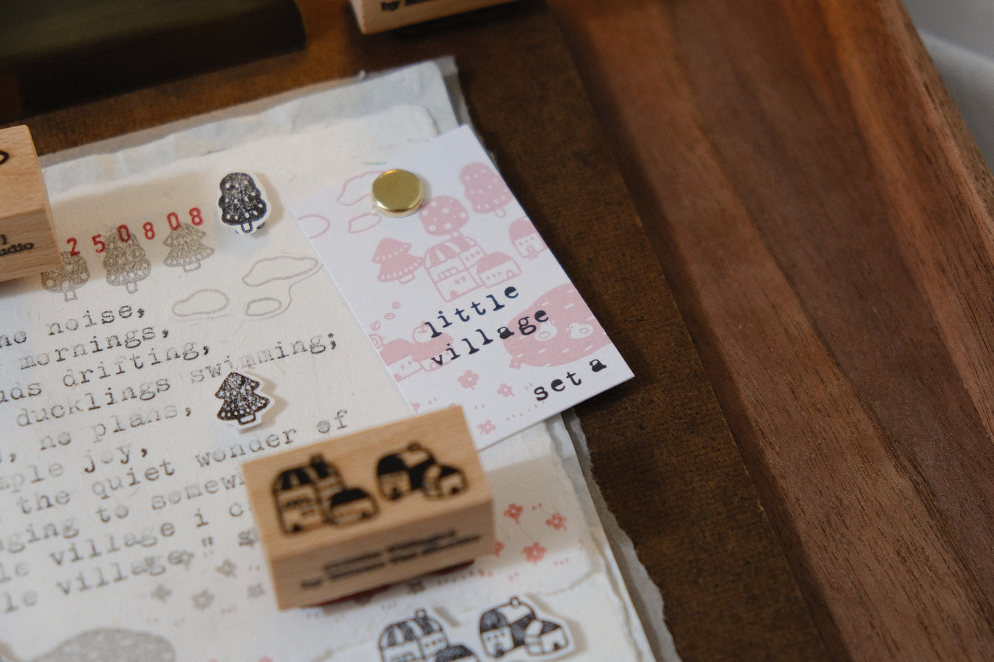 Eileen Tai Rubber Stamp Set - Little Village, Set A