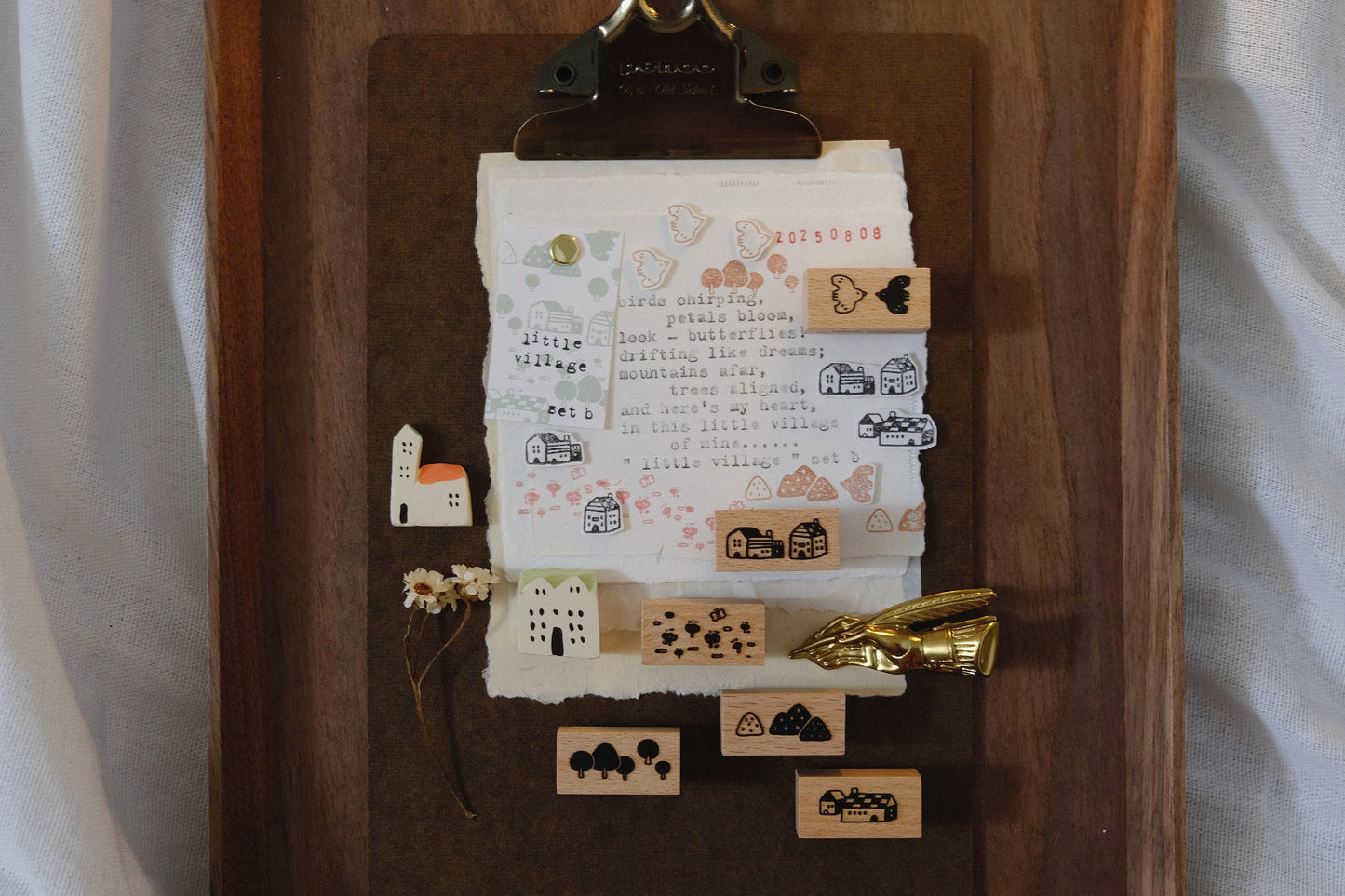 Eileen Tai Rubber Stamp Set - Little Village, Set B