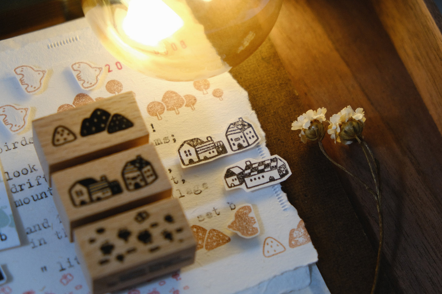 Eileen Tai Rubber Stamp Set - Little Village, Set B