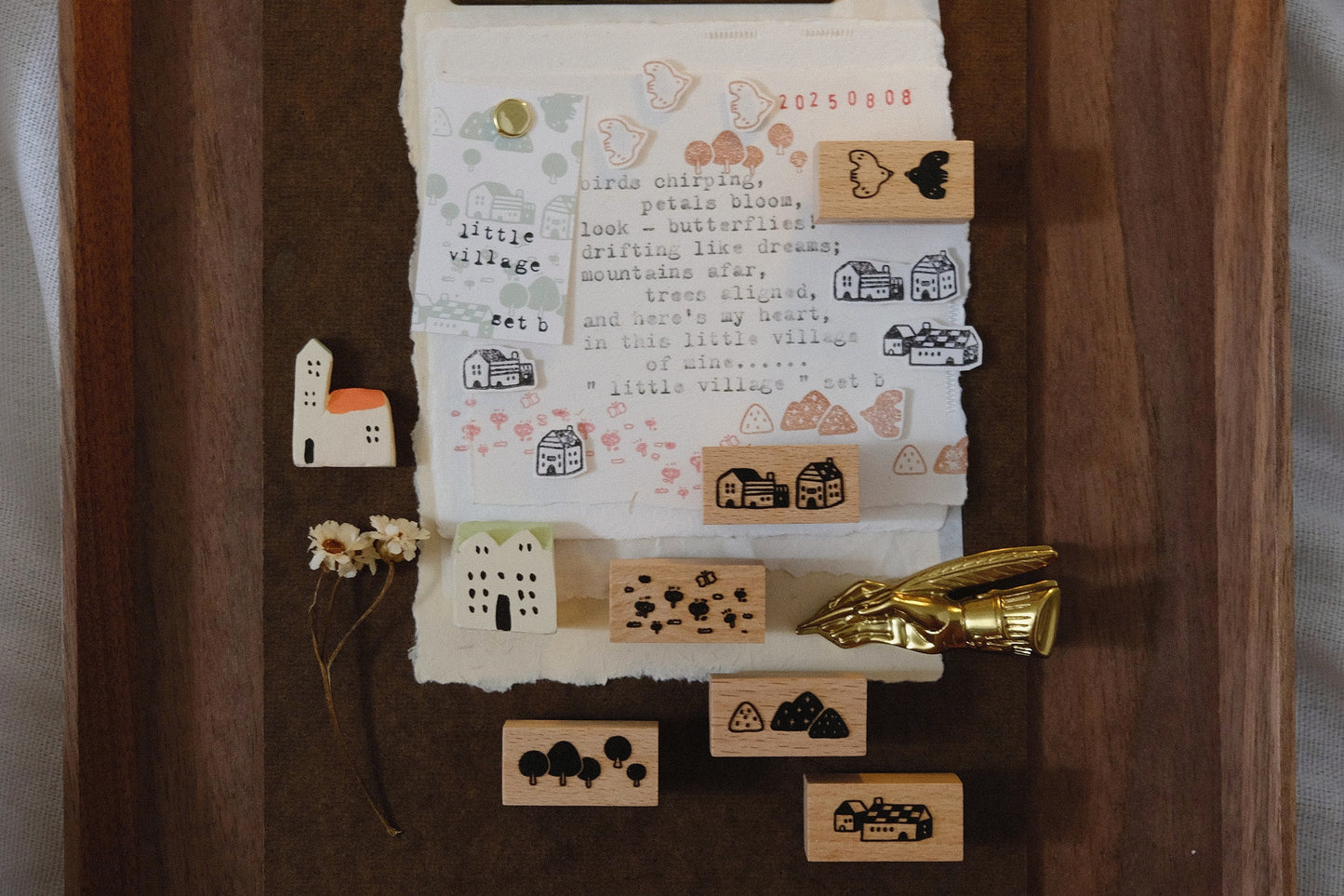 Eileen Tai Rubber Stamp Set - Little Village, Set B