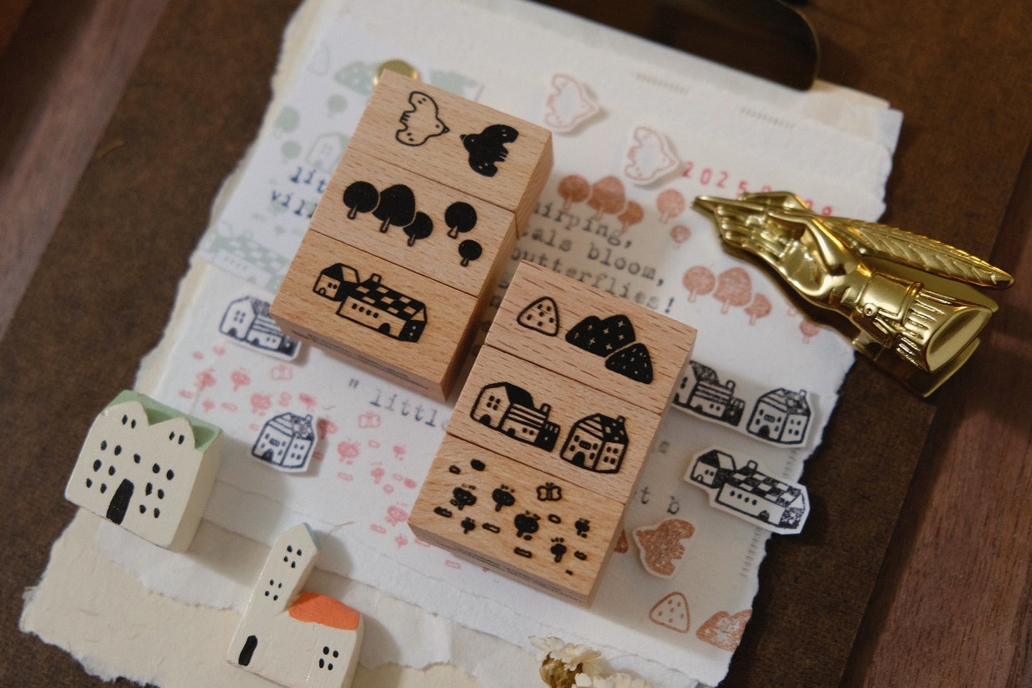 Eileen Tai Rubber Stamp Set - Little Village, Set B