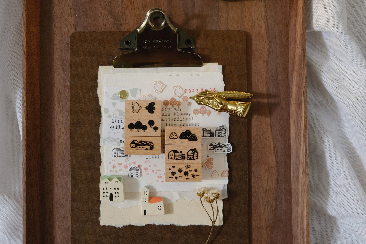 Eileen Tai Rubber Stamp Set - Little Village, Set B