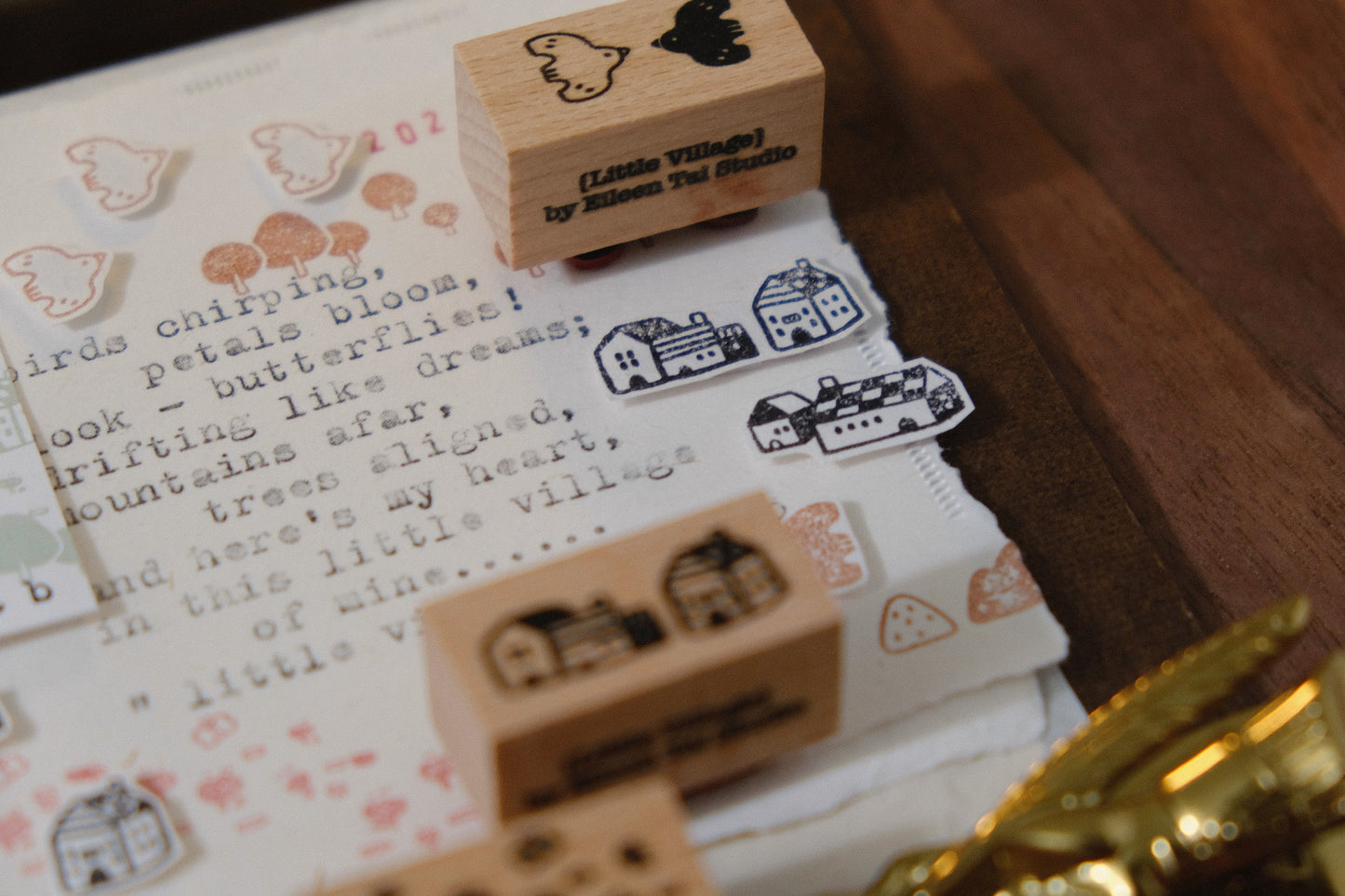 Eileen Tai Rubber Stamp Set - Little Village, Set B