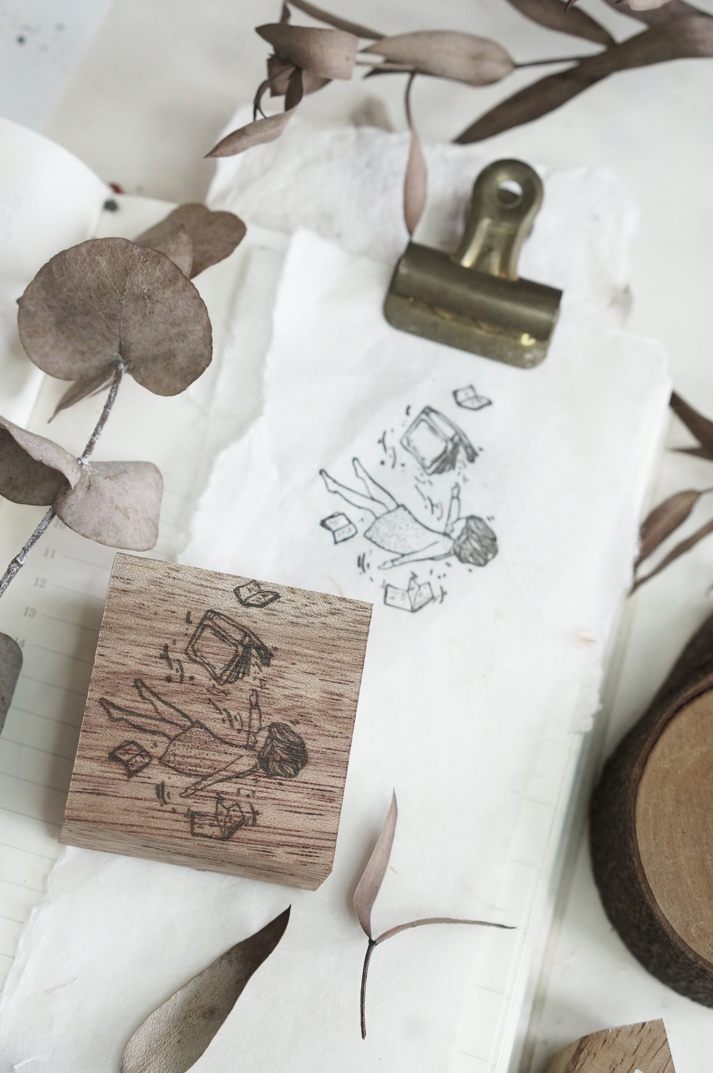 Black Milk Project "Pages of Me" Series Rubber Stamp - Floating Stories