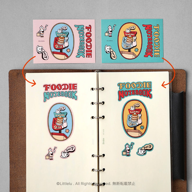 Littlelu Foodie Vol.7 Post Card and Sticker Set
