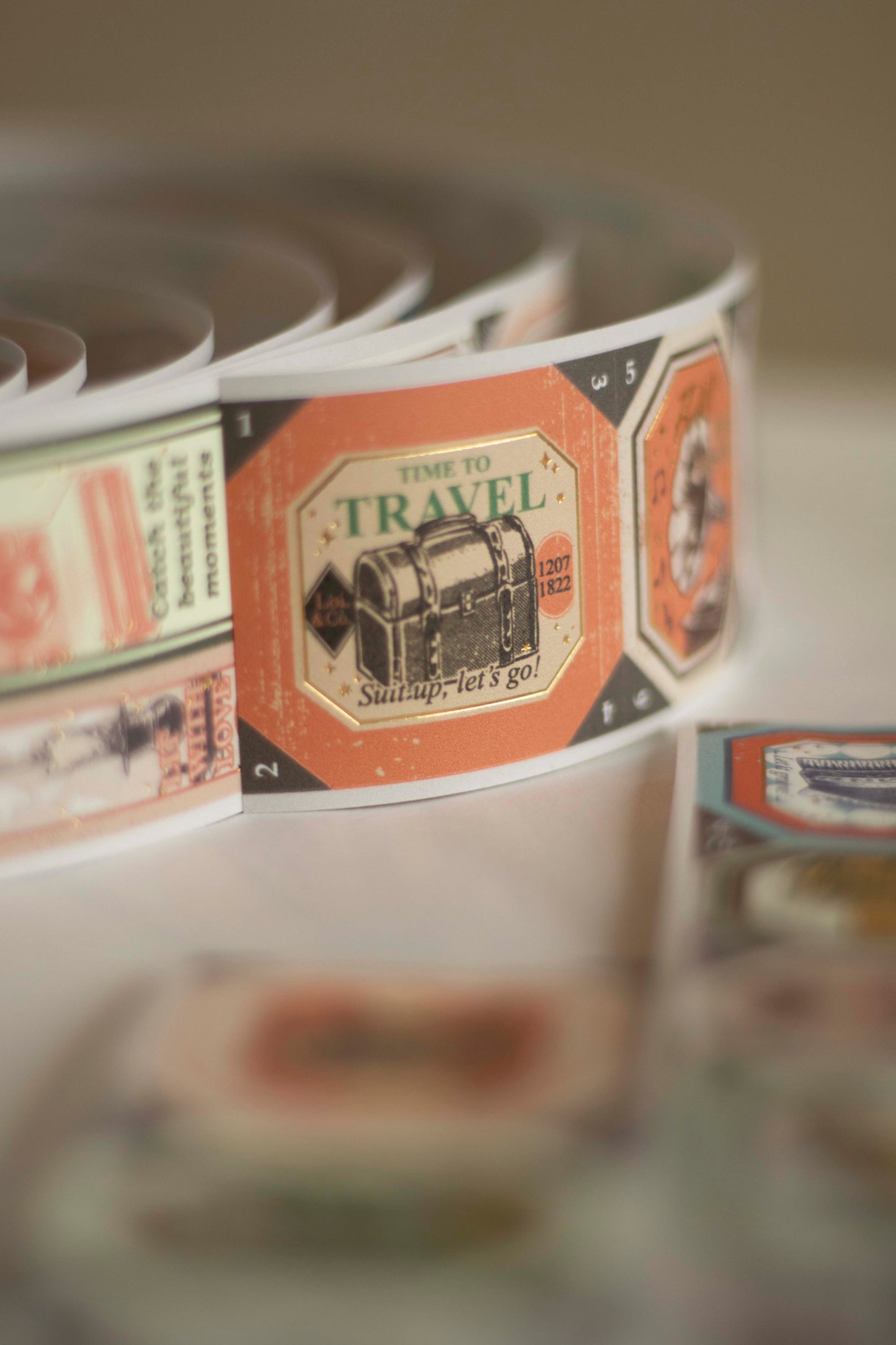 Loidesign The Next Journey Gold Foil Die-cut Style Tape