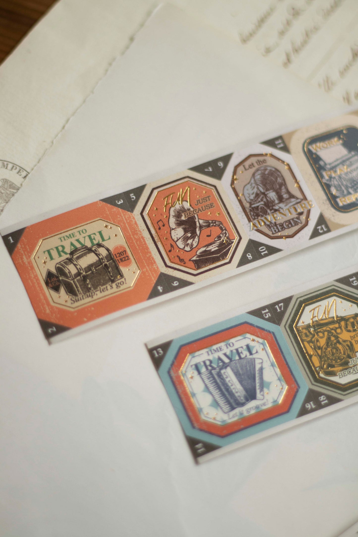 Loidesign The Next Journey Gold Foil Die-cut Style Tape