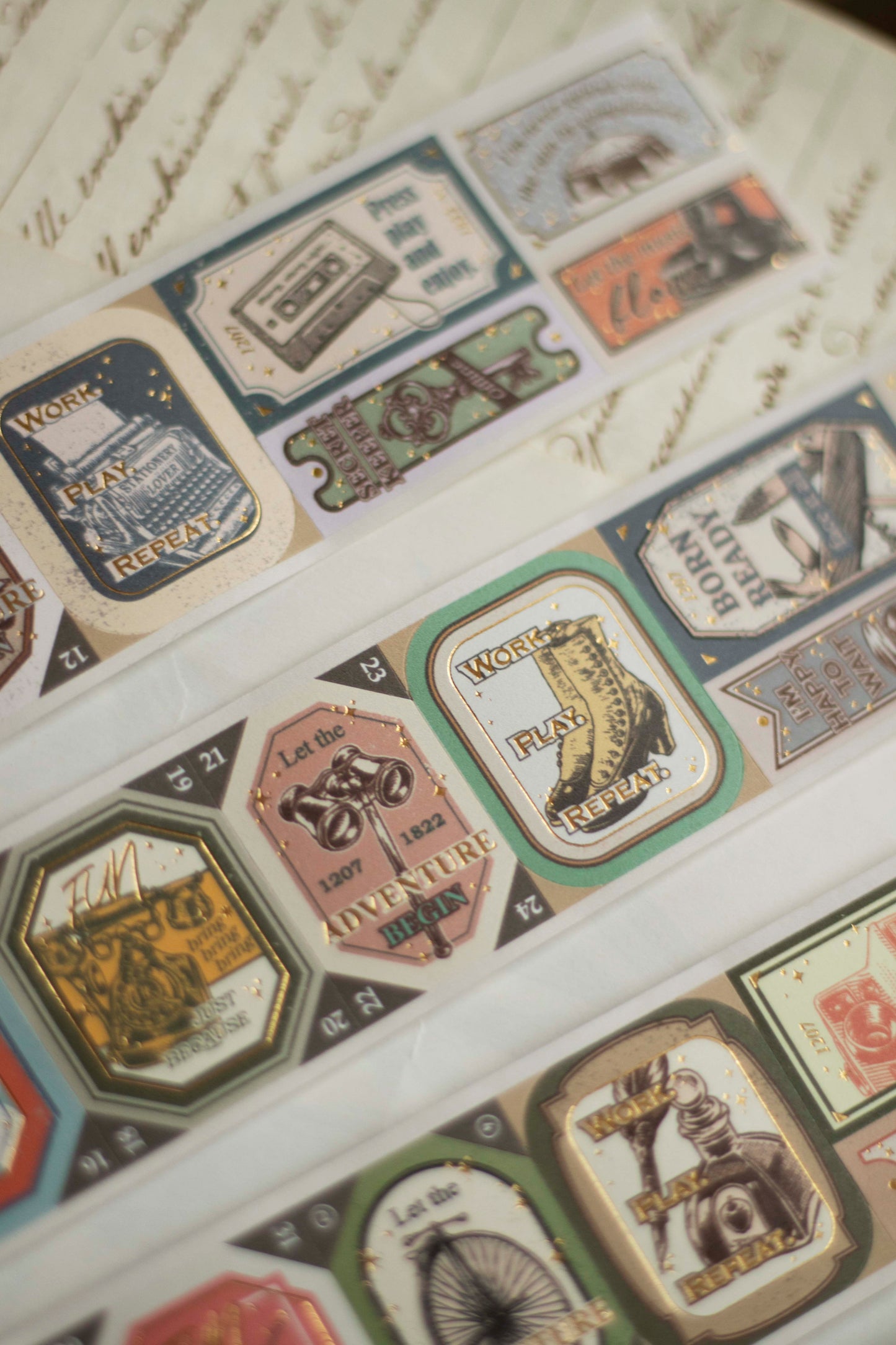 Loidesign The Next Journey Gold Foil Die-cut Style Tape