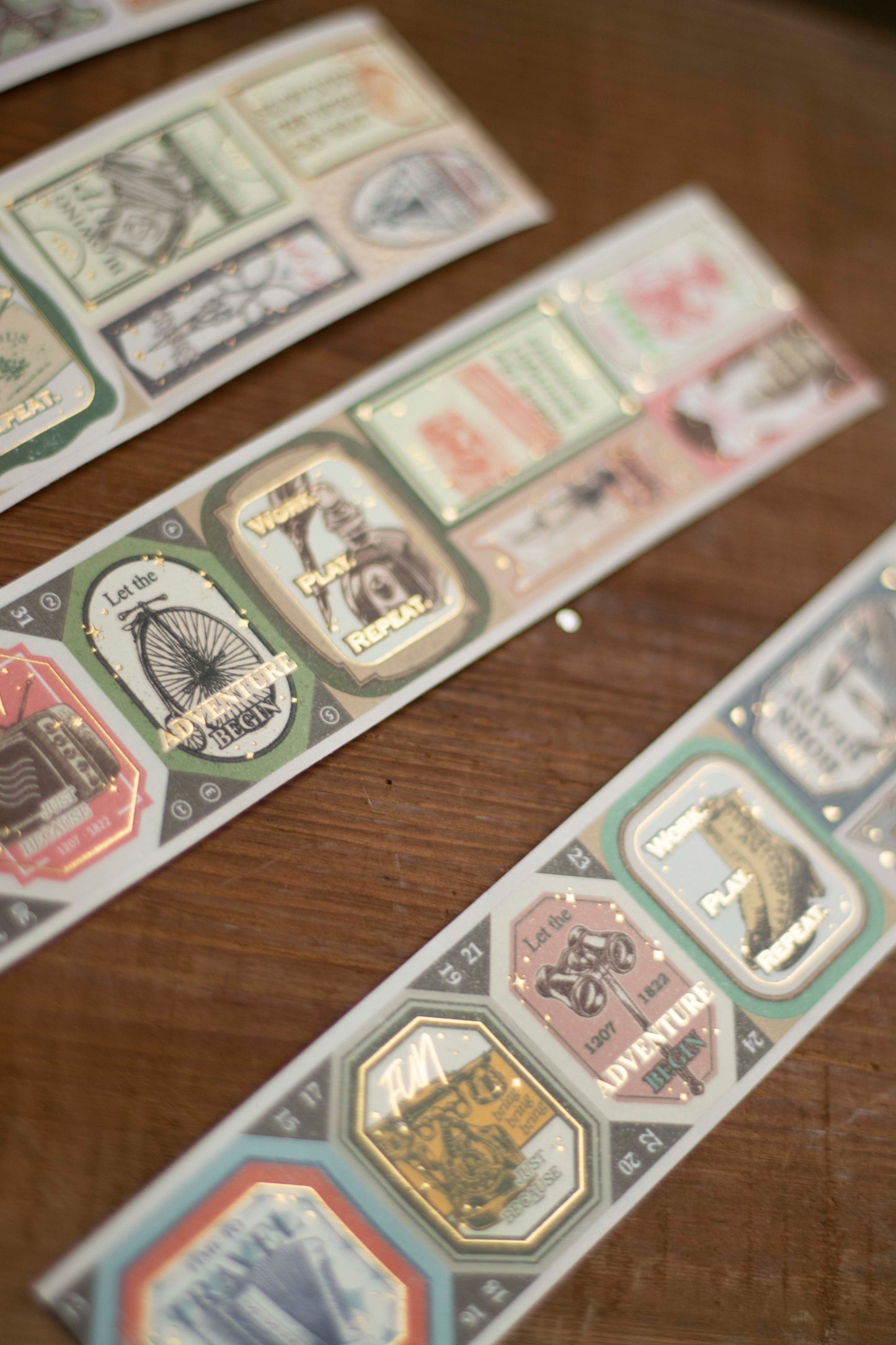 Loidesign The Next Journey Gold Foil Die-cut Style Tape