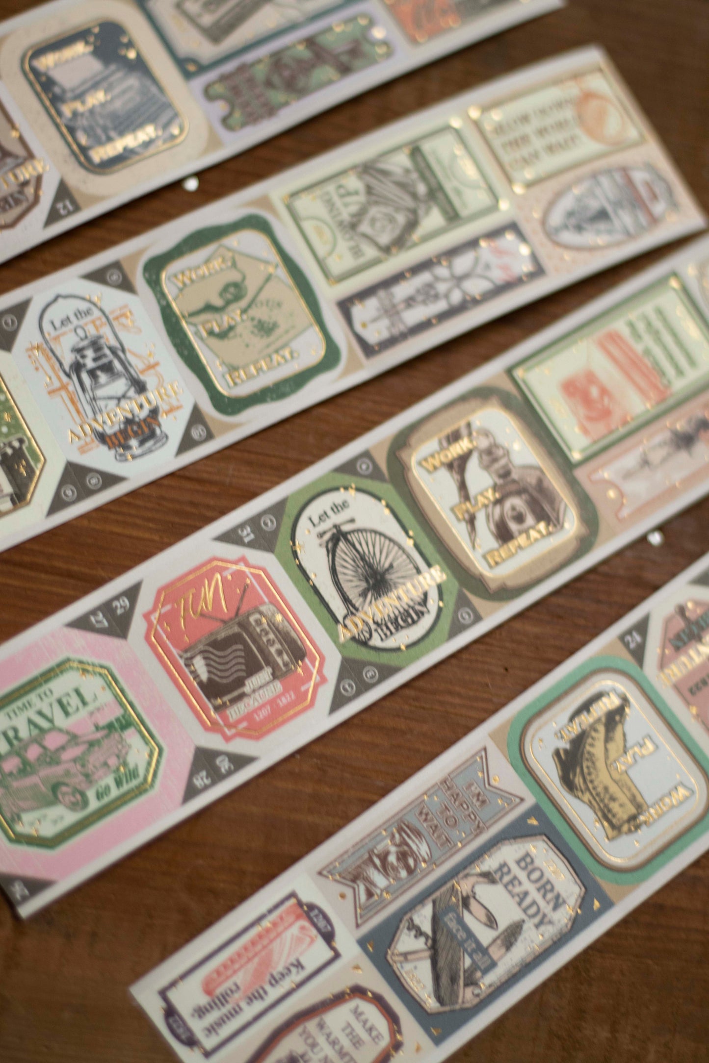 Loidesign The Next Journey Gold Foil Die-cut Style Tape