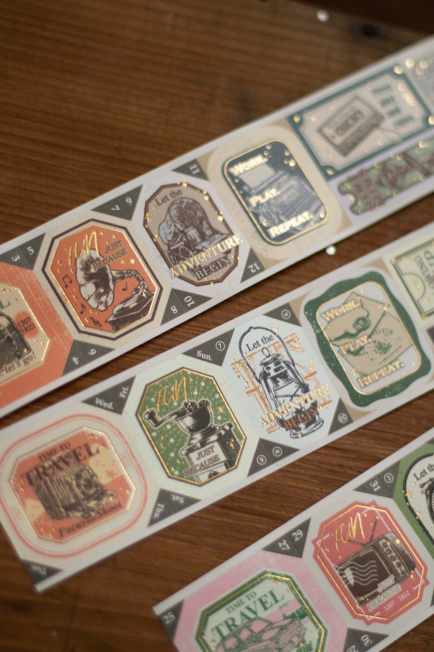 Loidesign The Next Journey Gold Foil Die-cut Style Tape