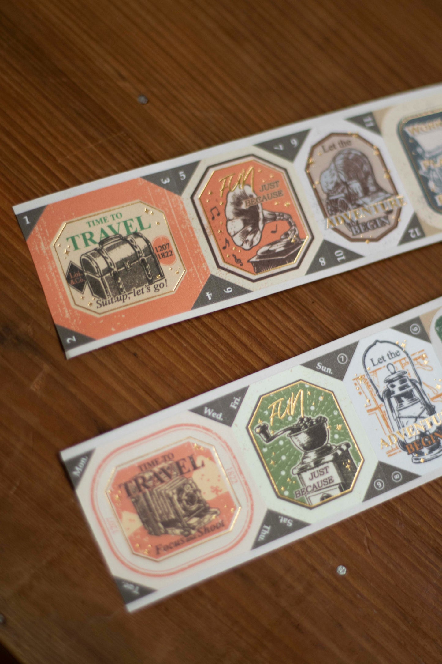 Loidesign The Next Journey Gold Foil Die-cut Style Tape