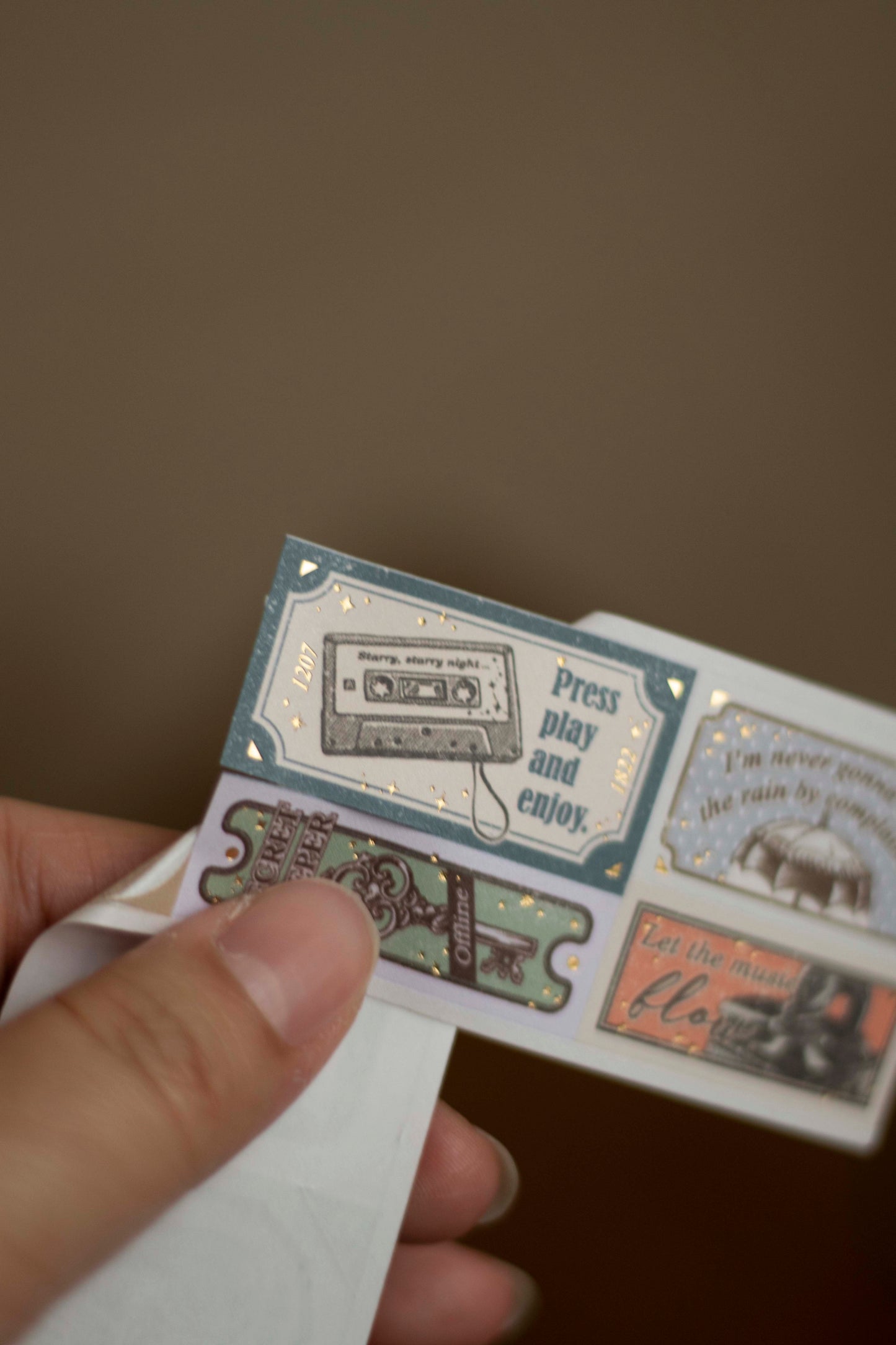 Loidesign The Next Journey Gold Foil Die-cut Style Tape