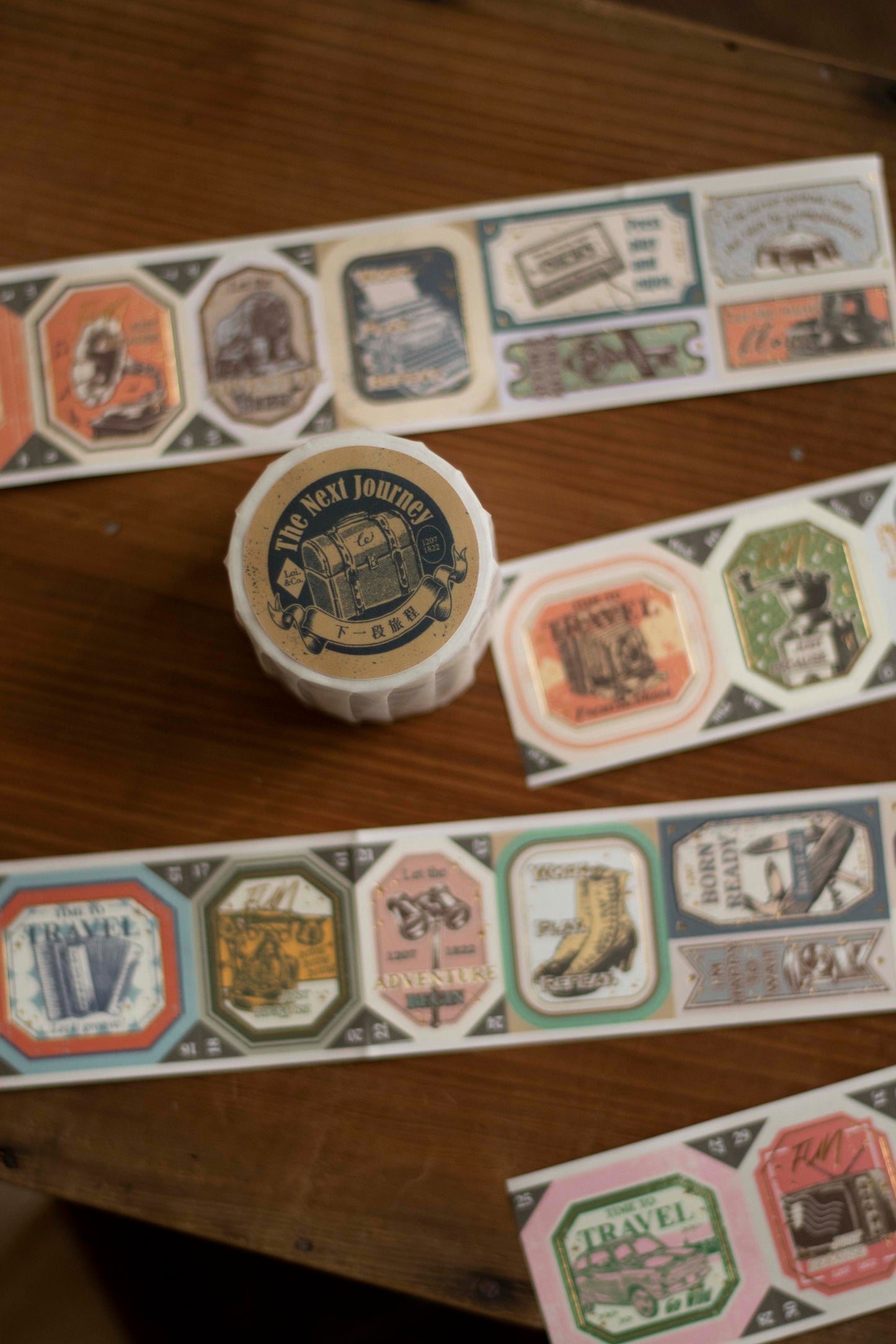 Loidesign The Next Journey Gold Foil Die-cut Style Tape