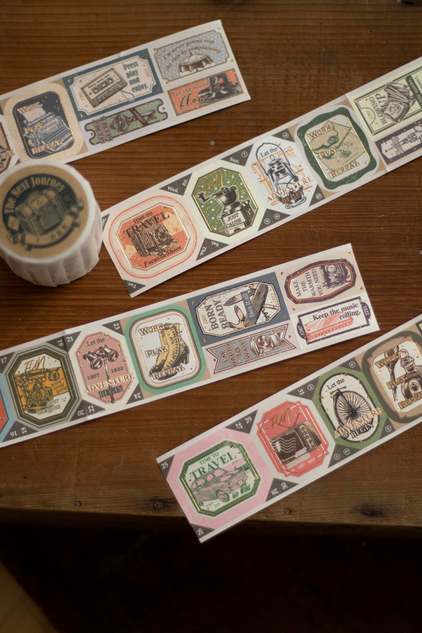 Loidesign The Next Journey Gold Foil Die-cut Style Tape