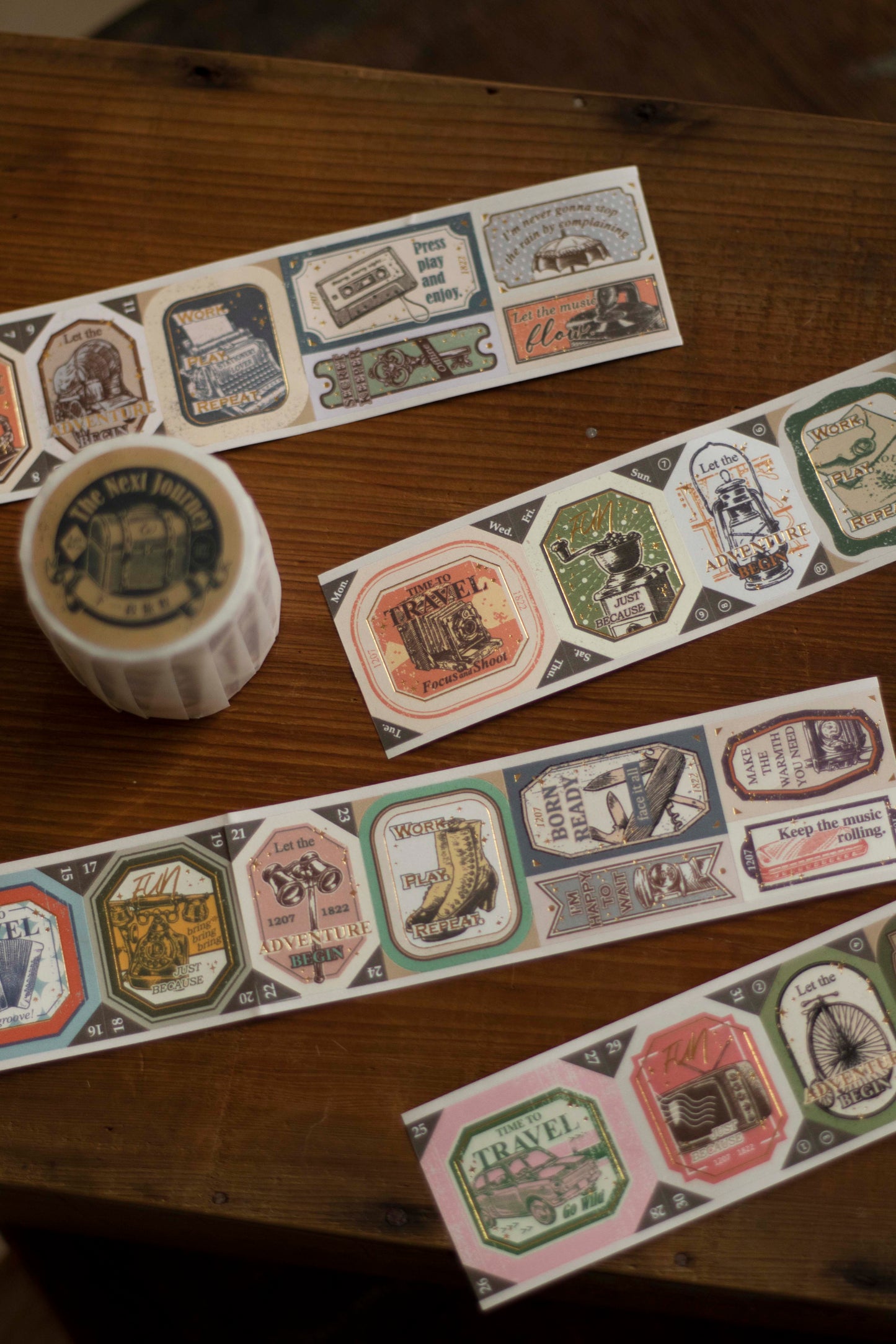 Loidesign The Next Journey Gold Foil Die-cut Style Tape