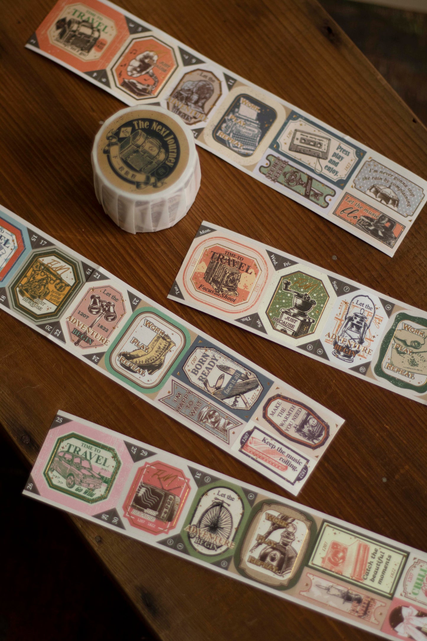 Loidesign The Next Journey Gold Foil Die-cut Style Tape