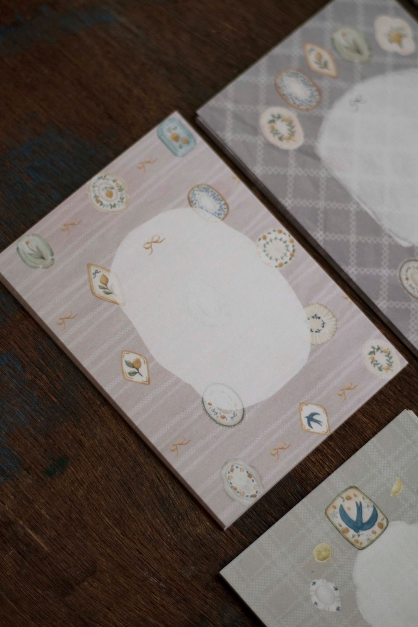 Loidesign Mini 5 Size Memo Paper - Lemon and Bird Tray