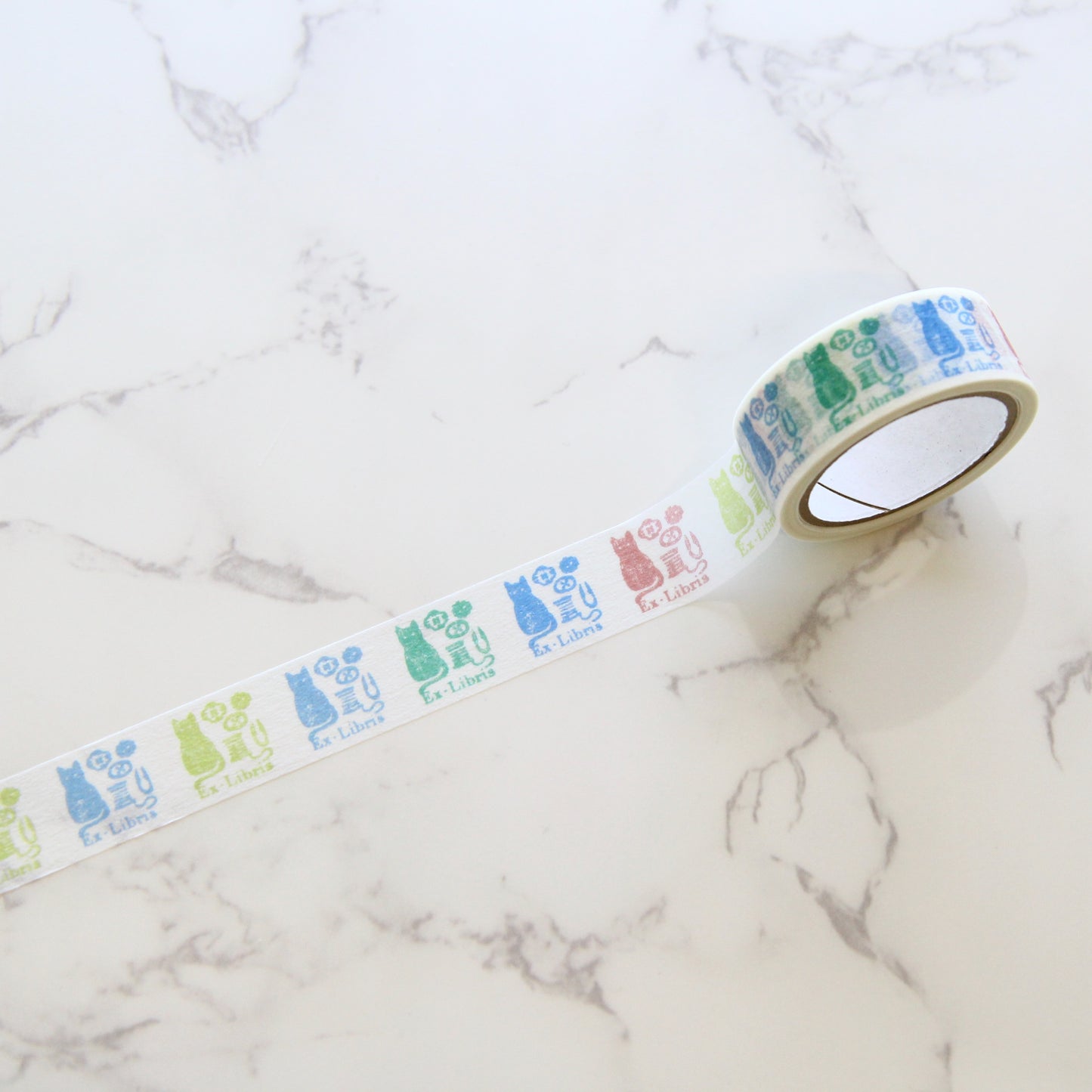 Seitousha Washi Tape - 24SS Collection - Cat Library Stamp