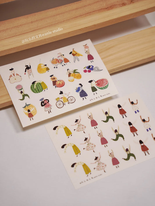 Wongyuanle Die-cut Sticker Set - These Girls