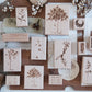 Jeenzaa Zoey Vol.10 Tree Leaves Shadow Stamp Set, Whole Set