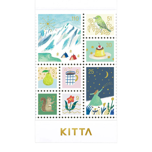 KITTA Portable Stamp-style Washi Tape - Gold Foil - Collection 3