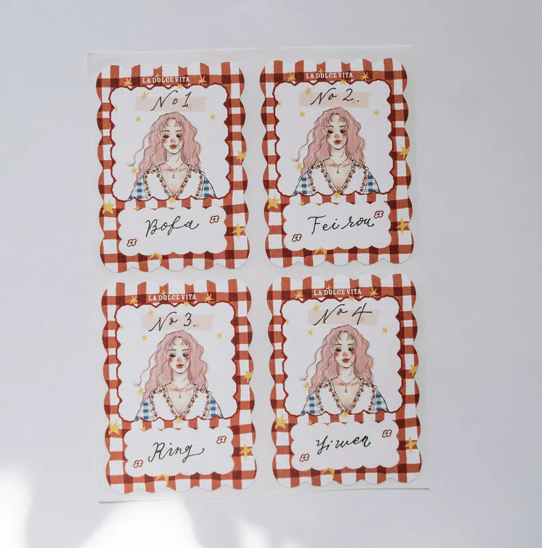 La Dolce Vita Christmas Gift Sticker, Writable, 8pcs