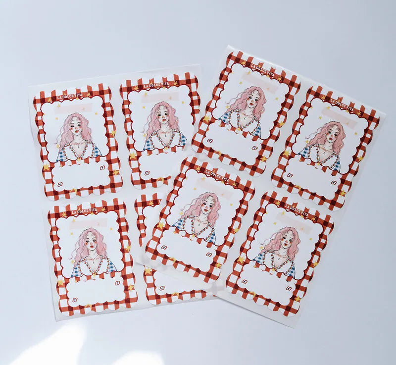 La Dolce Vita Christmas Gift Sticker, Writable, 8pcs