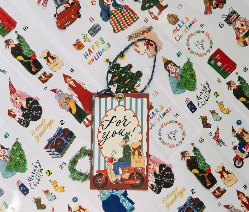 La Dolce Vita Christmas Message Cards - My Bike is My Sleigh, 10 pcs