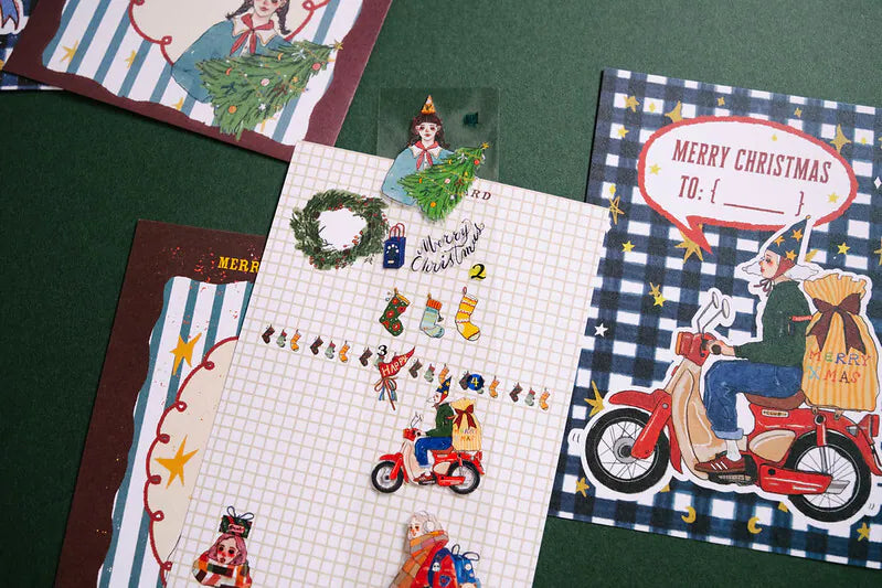 La Dolce Vita Christmas Post Card - My Bike is My Sleigh