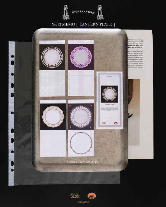 kurukynki Memo Pad - No.12 Lantern Plate