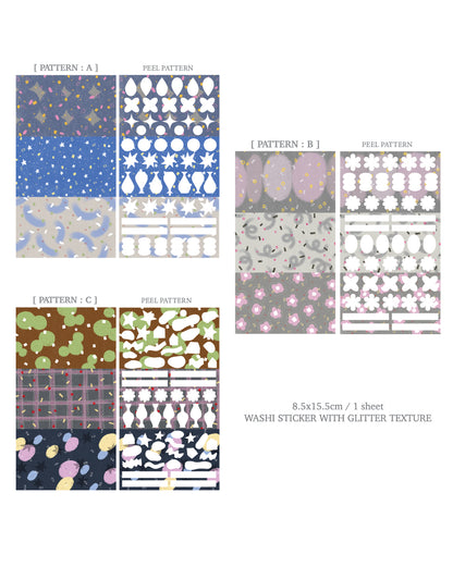 Kurukynki MOD Shape Sticker, 4 designs