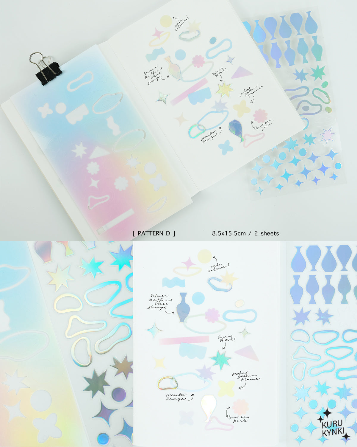 Kurukynki MOD Shape Sticker, 4 designs