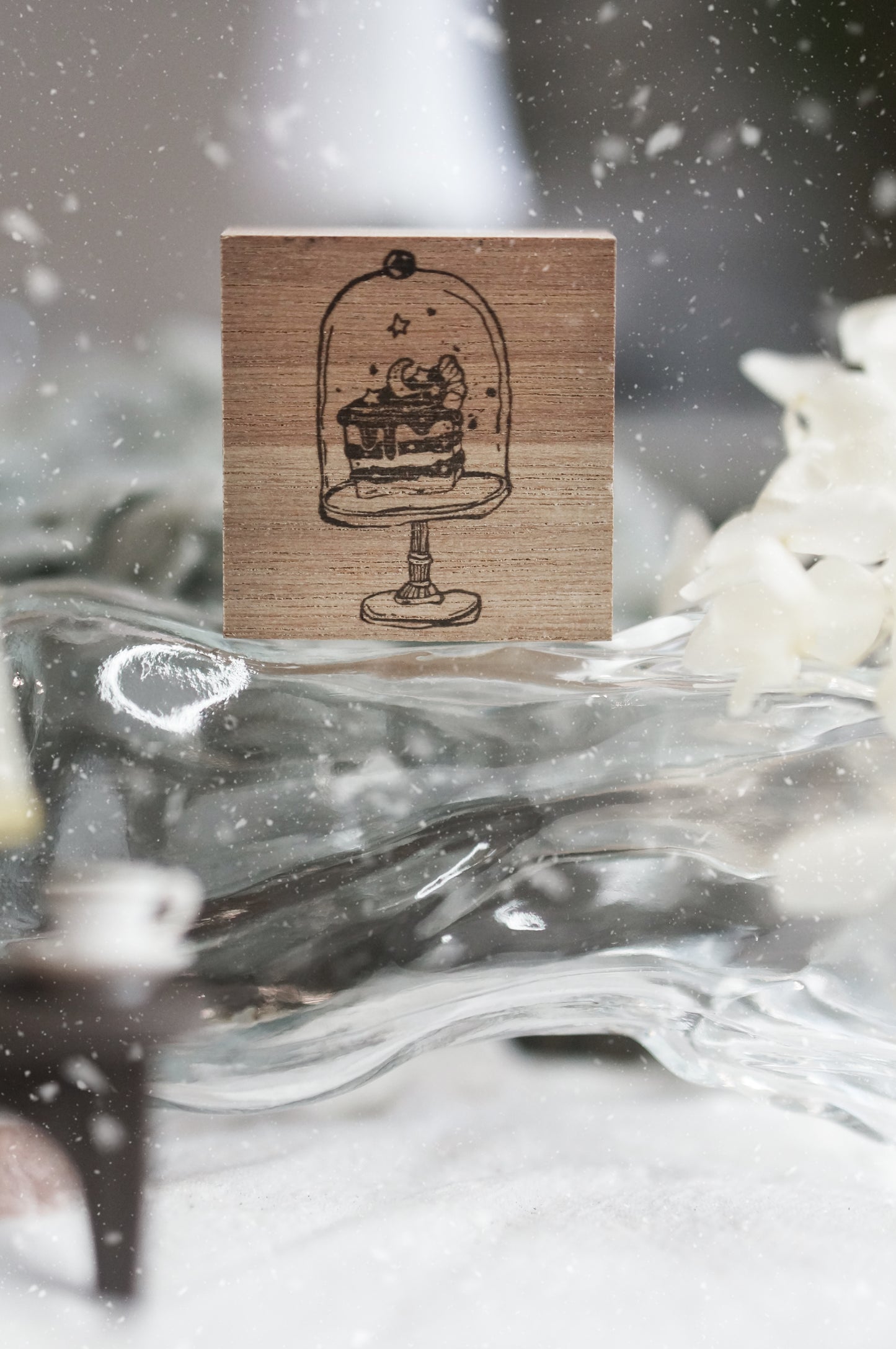 Black Milk Project "Notes in the Night" Series Rubber Stamp - Moon Slice