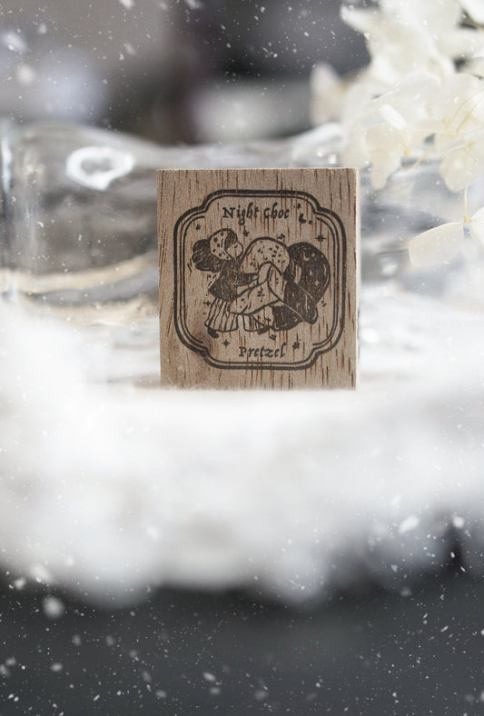 Black Milk Project "Notes in the Night" Series Rubber Stamp - Night Choc Pretzel