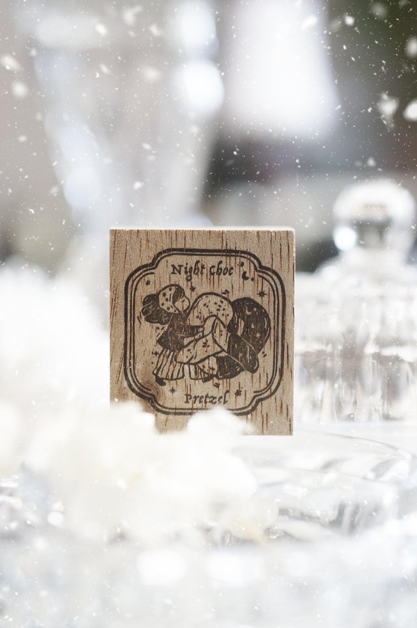 Black Milk Project "Notes in the Night" Series Rubber Stamp - Night Choc Pretzel