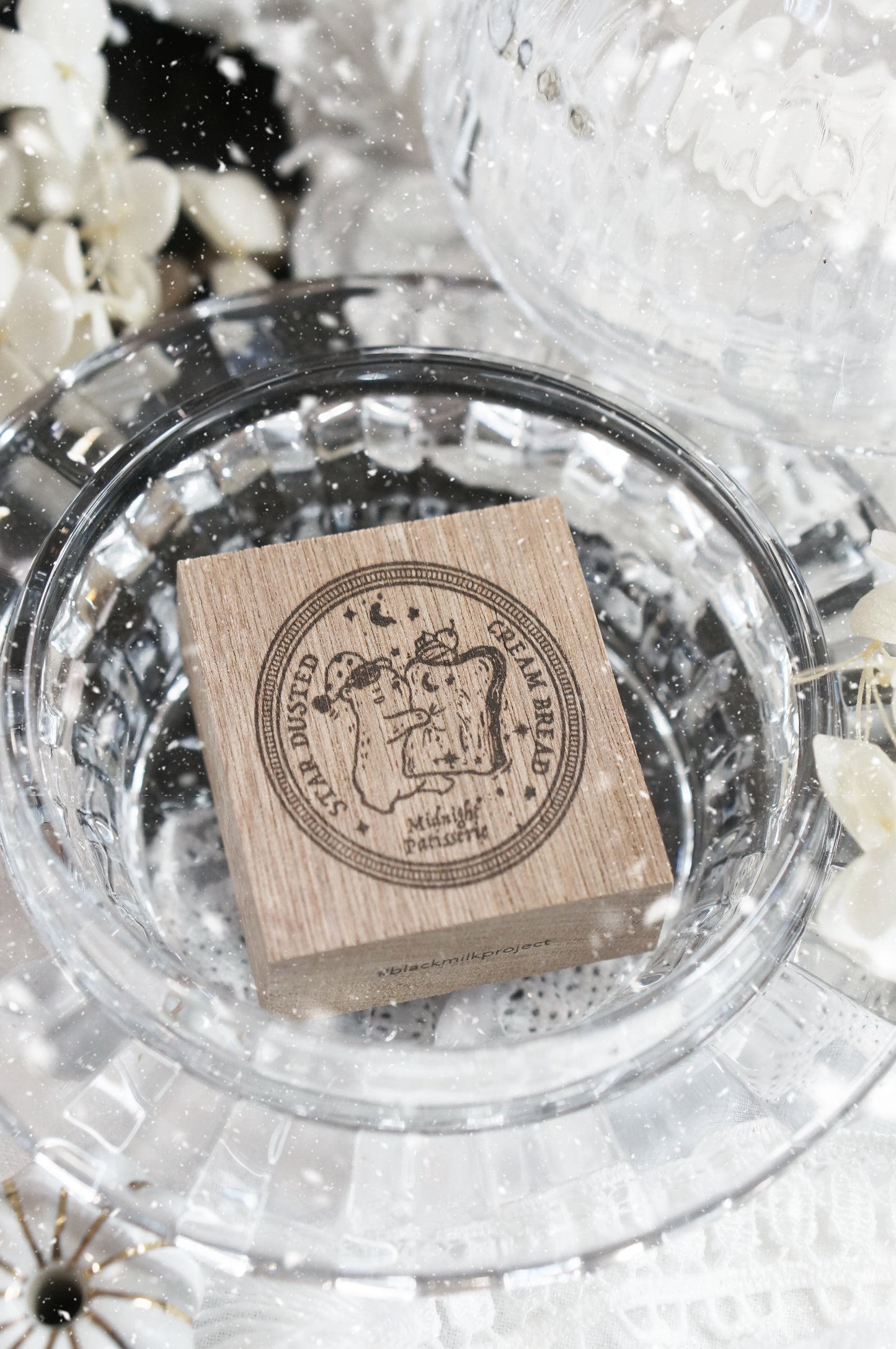 Black Milk Project "Notes in the Night" Series Rubber Stamp - Star Dusted Cream Bread