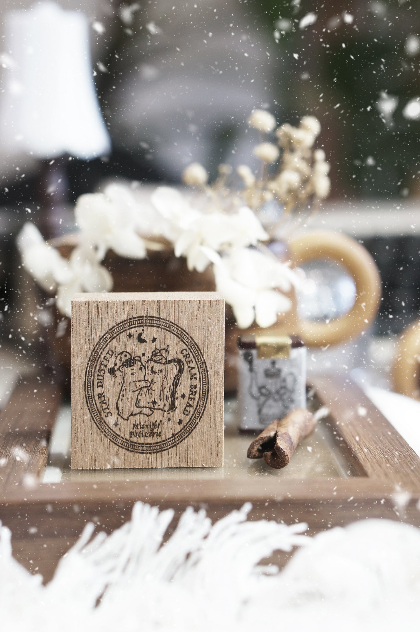Black Milk Project "Notes in the Night" Series Rubber Stamp - Star Dusted Cream Bread