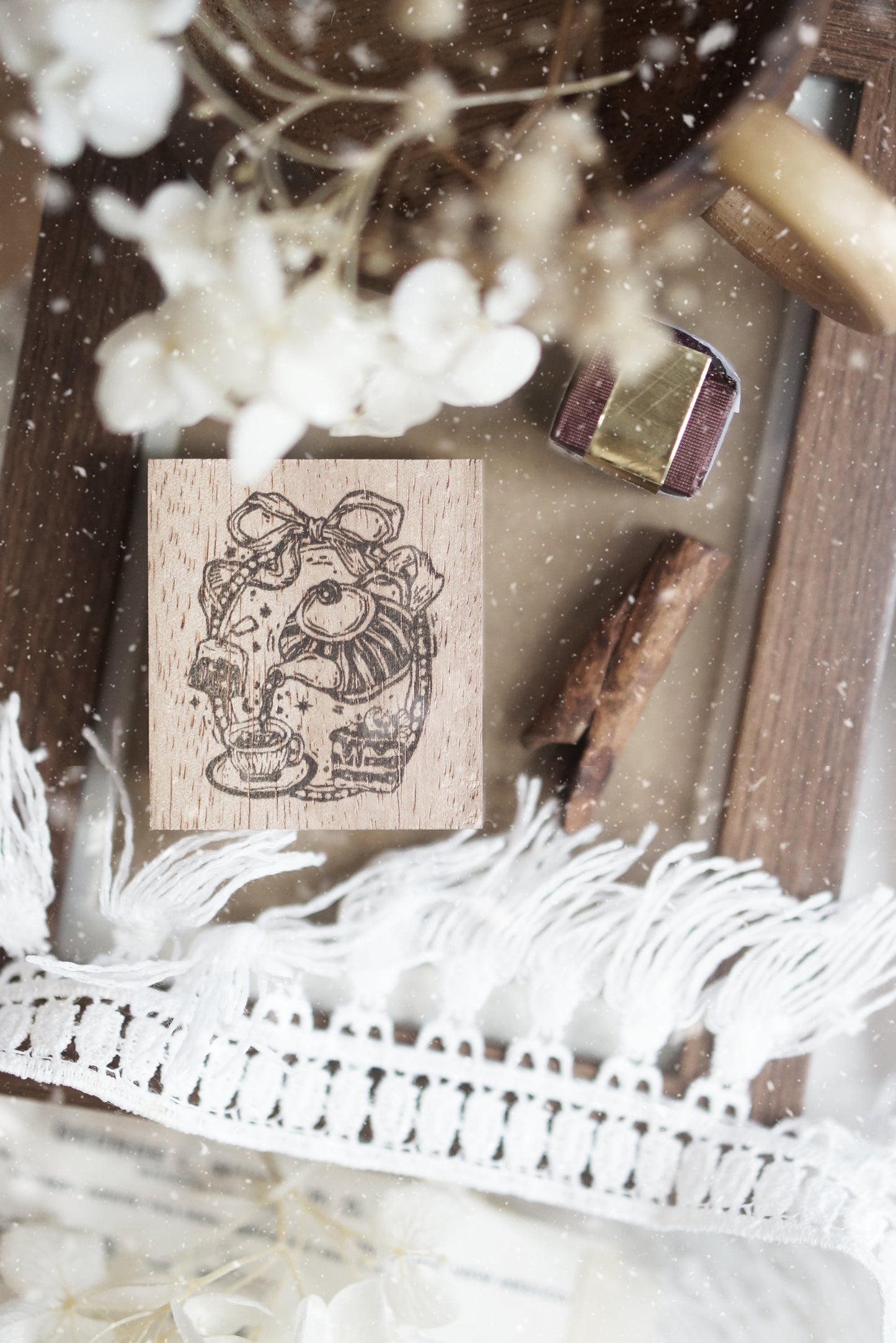 Black Milk Project "Notes in the Night" Series Rubber Stamp - Midnight Tea Party