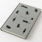 Midori Book-style Diary 2026 - Monthly Block+Weekly - Cat, Gray
