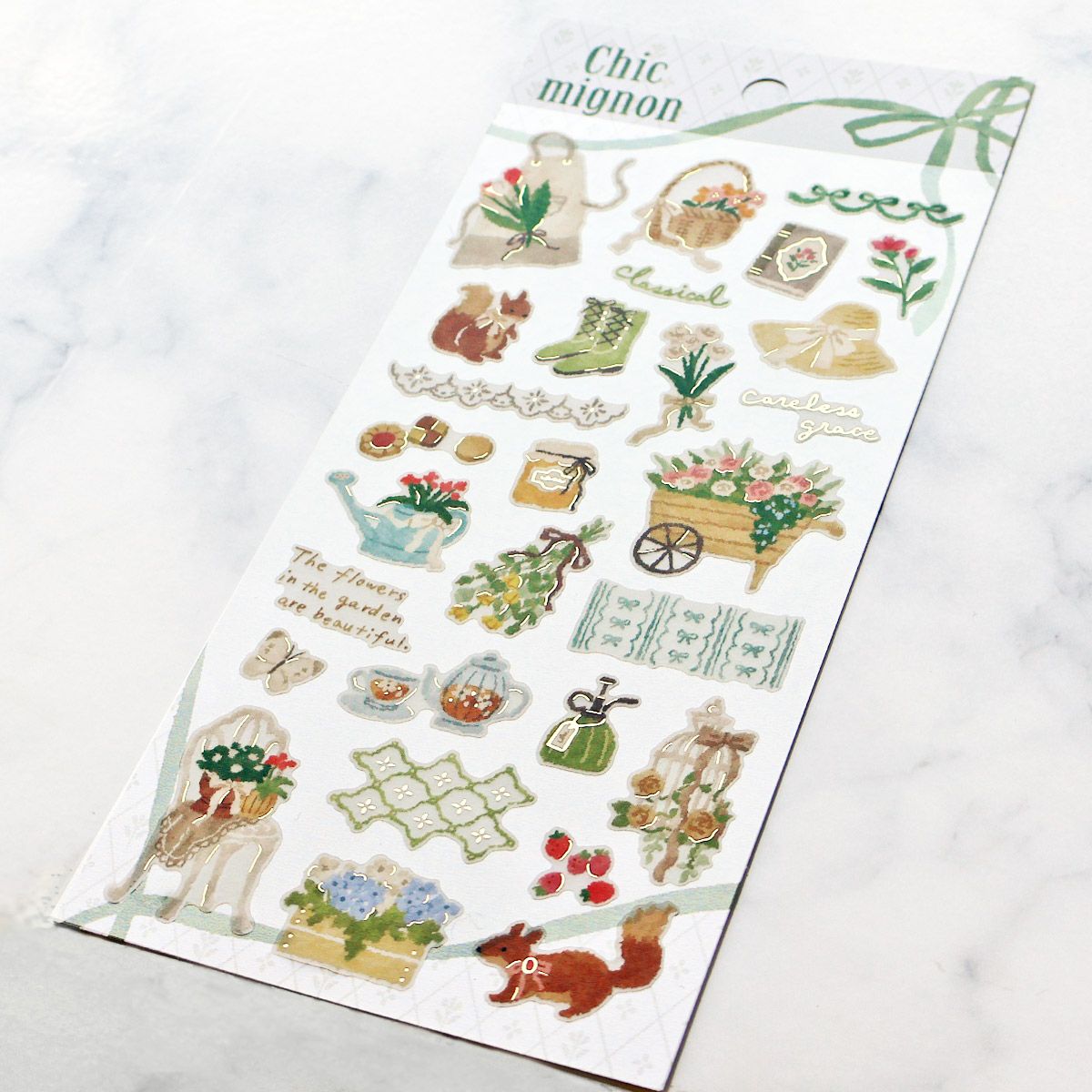 Mind Wave Chic Mignon Gold Foil Sticker - gardening