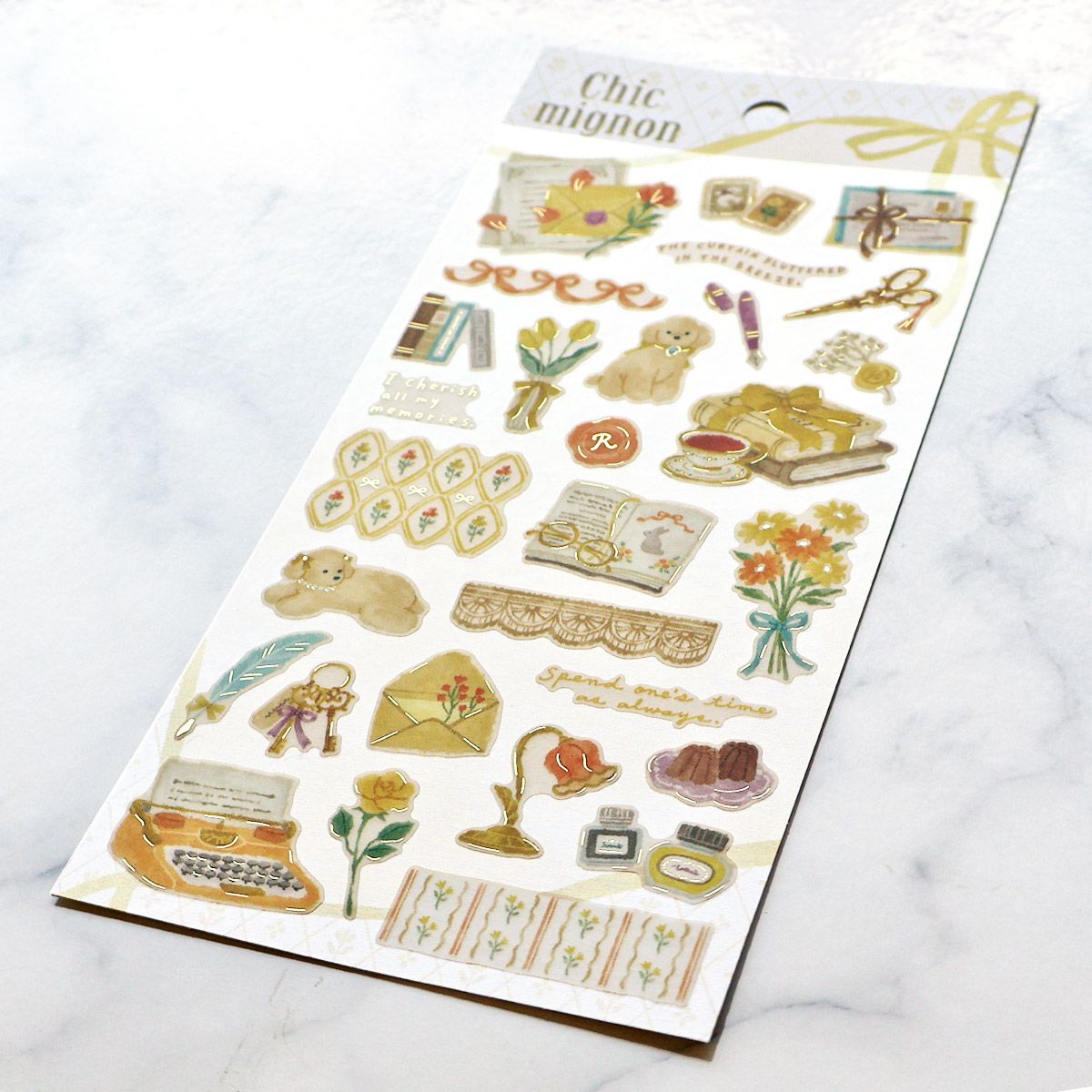 Mind Wave Chic Mignon Gold Foil Sticker - stationery