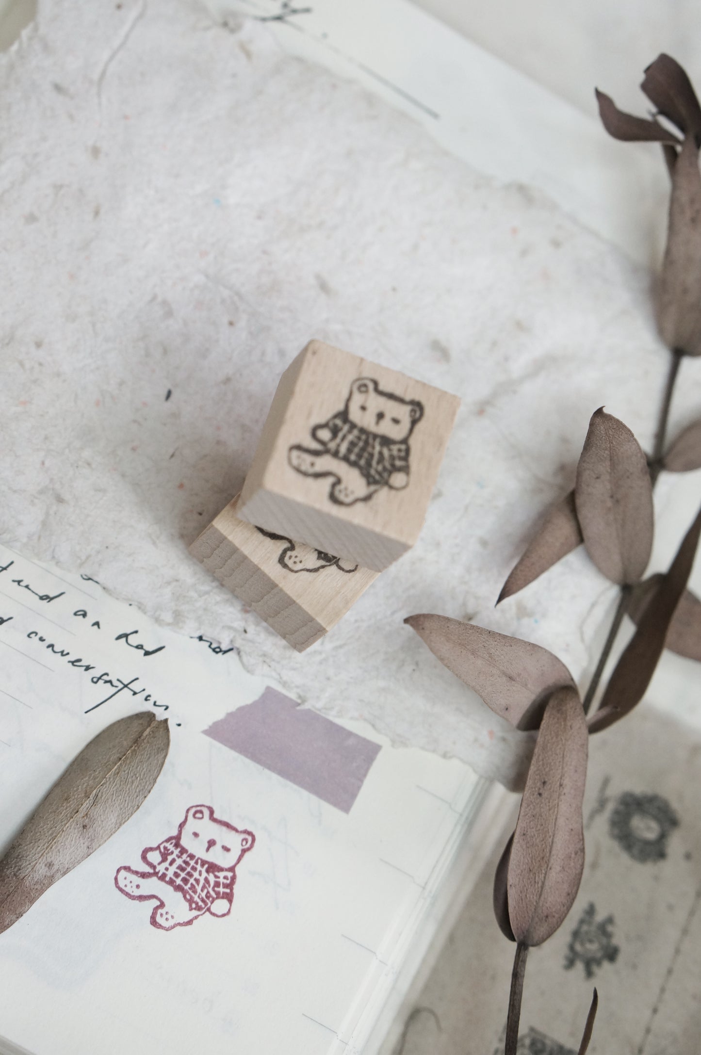 Black Milk Project "Pages of Me" Rubber Stamp - Mini Bear