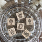 Black Milk Project "Notes in the Night" Series Mini Stamp Set - Midnight Patisserie, 6 pcs