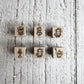 Black Milk Project "Notes in the Night" Series Mini Stamp Set - Midnight Patisserie, 6 pcs