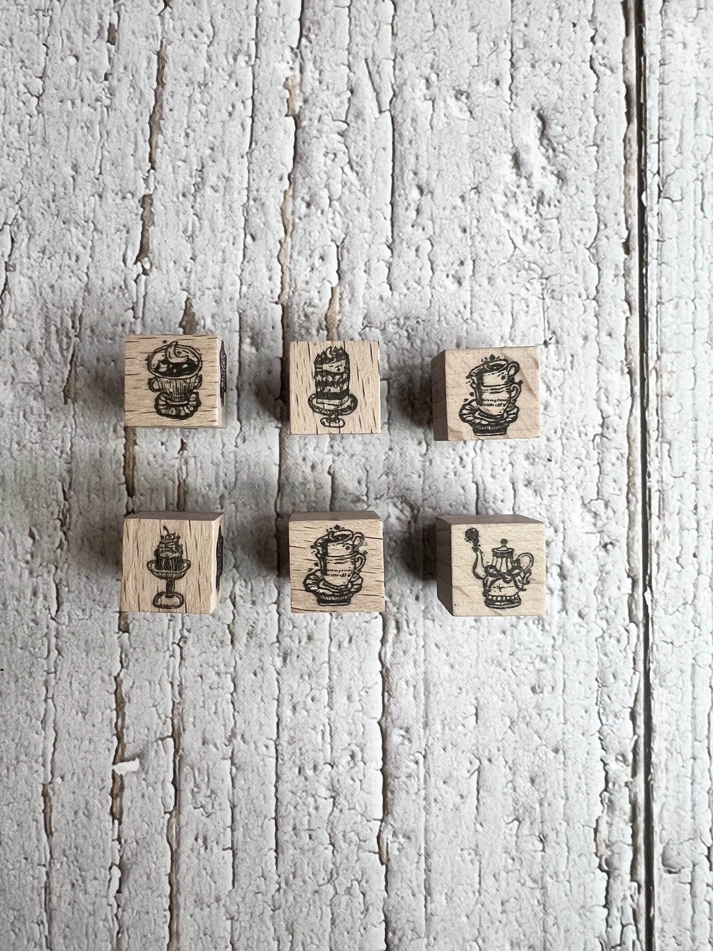 Black Milk Project "Notes in the Night" Series Mini Stamp Set - Midnight Patisserie, 6 pcs