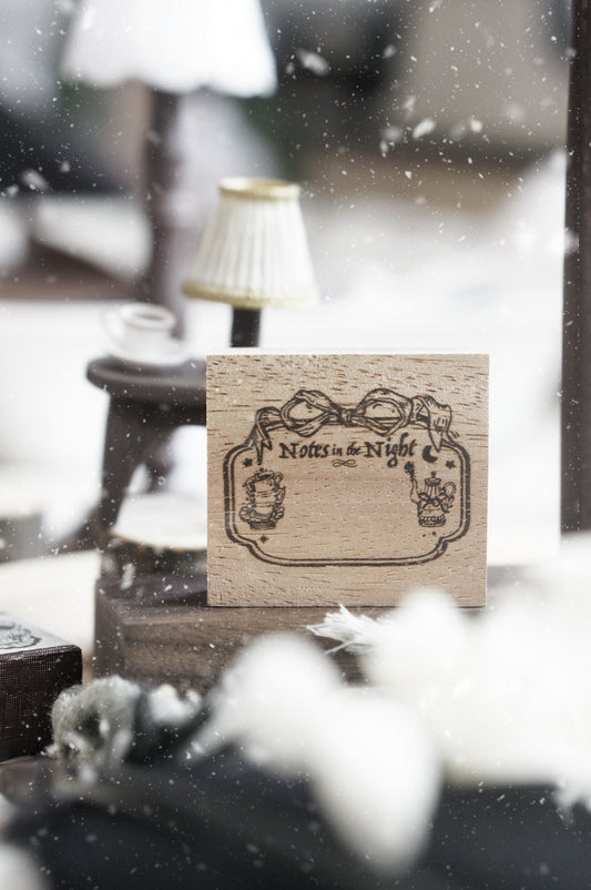 Black Milk Project "Notes in the Night" Series Rubber Stamp - Ribbon Label
