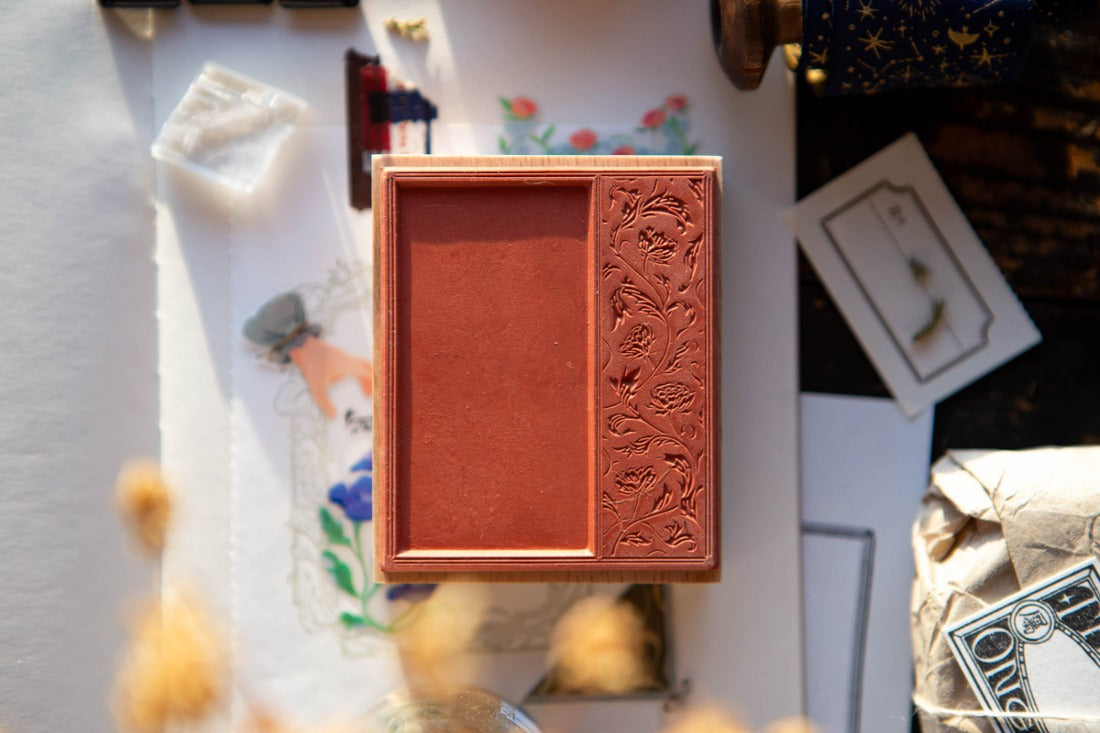 OURS Floral Frame A Rubber Stamp