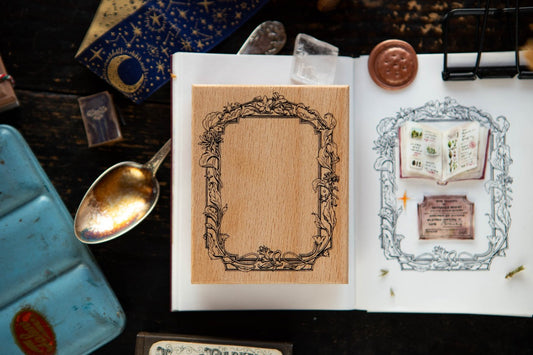 OURS Floral Frame B Rubber Stamp